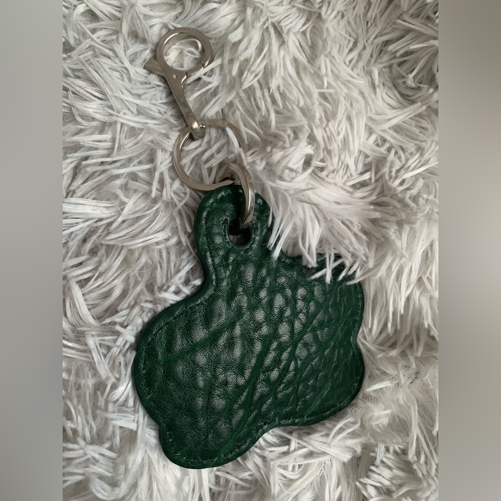 Forest Green Burberry Keychain-With Silver Chunky Hardware- Extremely Durable!!! - Picture 5 of 15